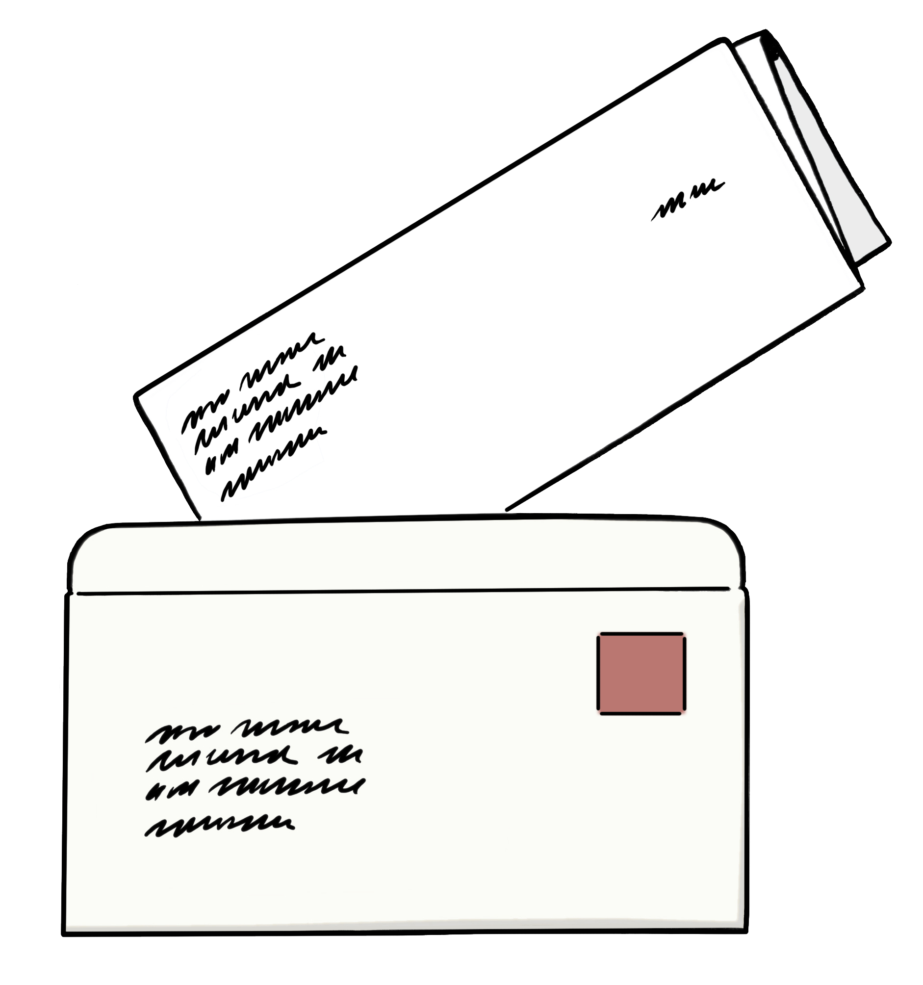 Briefumschlag mit Brief